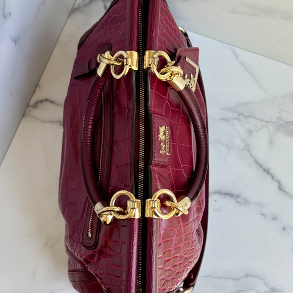 Coach Limited Edition Pinnacle Caroline Ostrich and Alligator Embossed Satchel - Picture 5 of 8